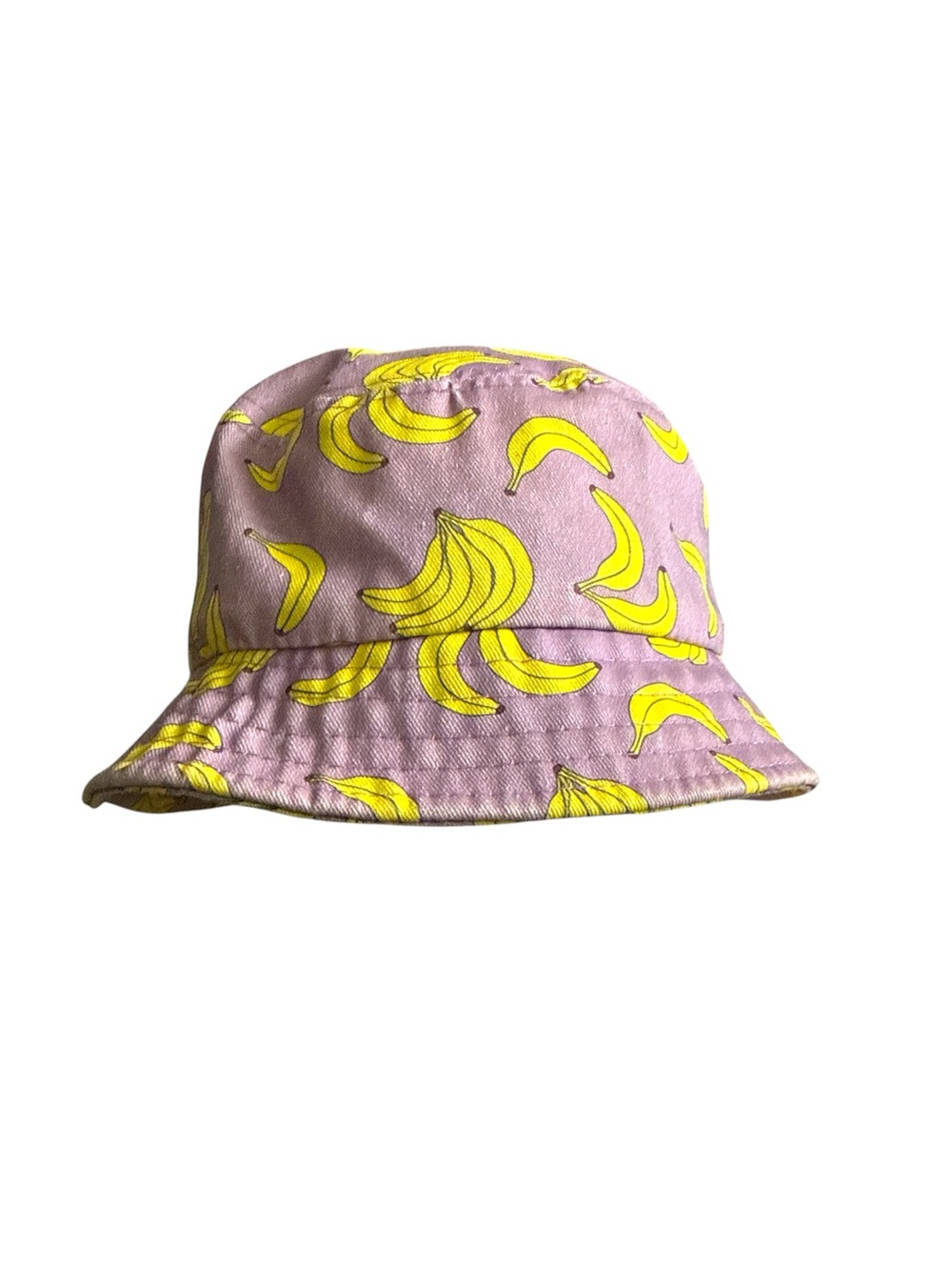 Empyre Purple & Yellow Banana Print Bucket Hat